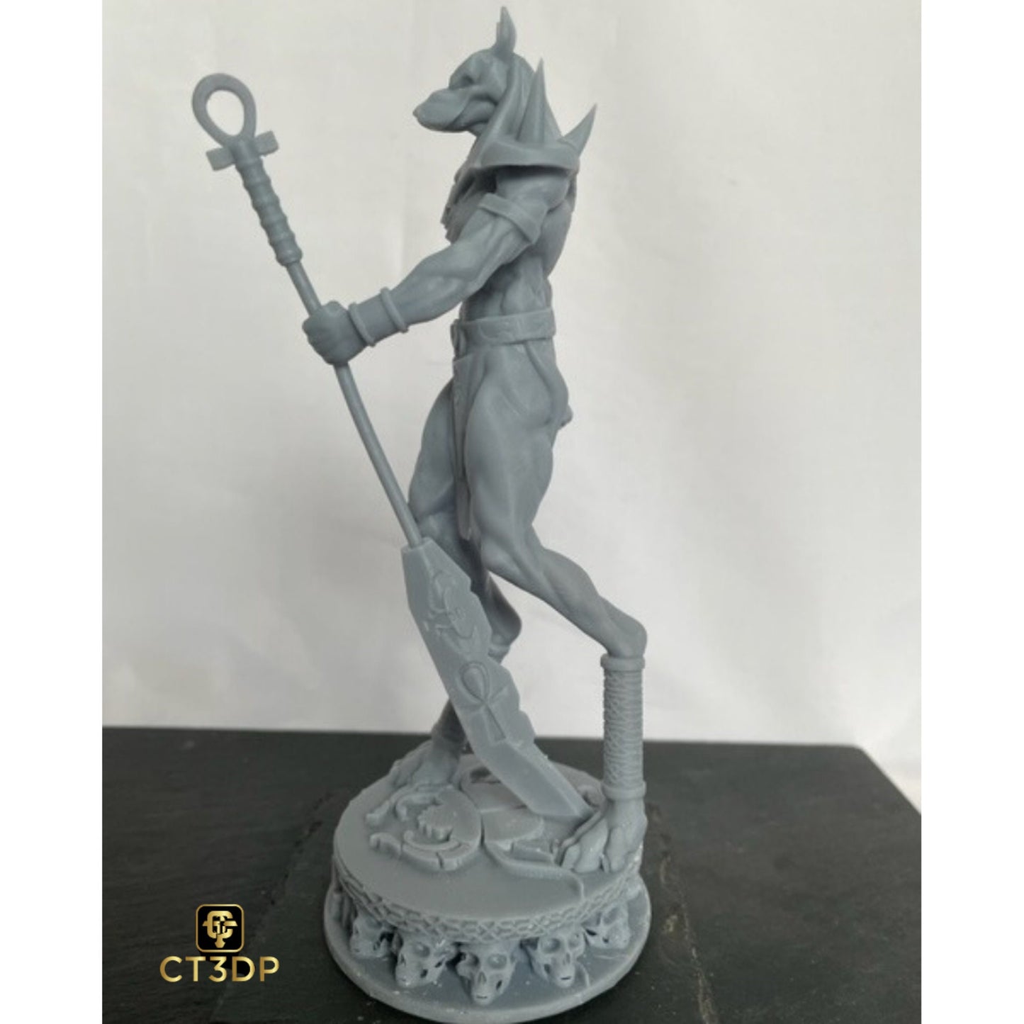 Anubis Statue: Ancient Egyptian God of Death, 3D Resin Print (190mm)