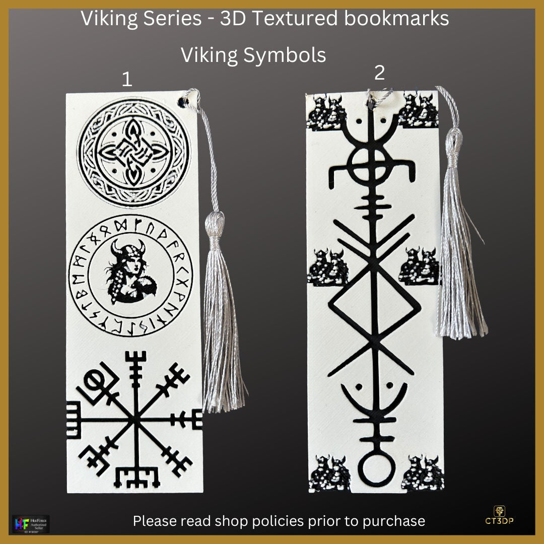 Viking Series 3D Textured Bookmarks - Robust and unique