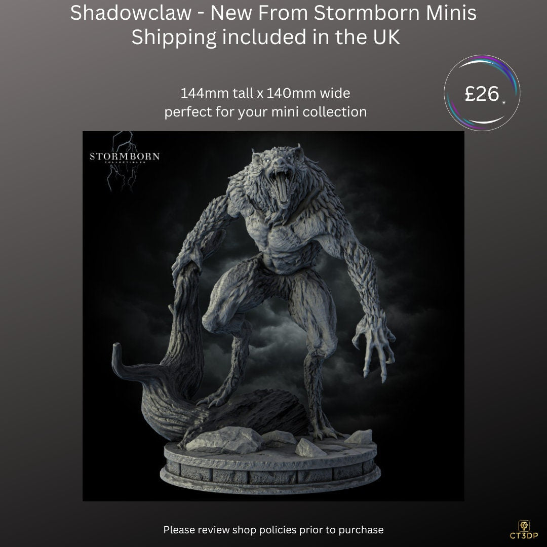 New from Stormborn minis- Shadowclaw- a werewolf