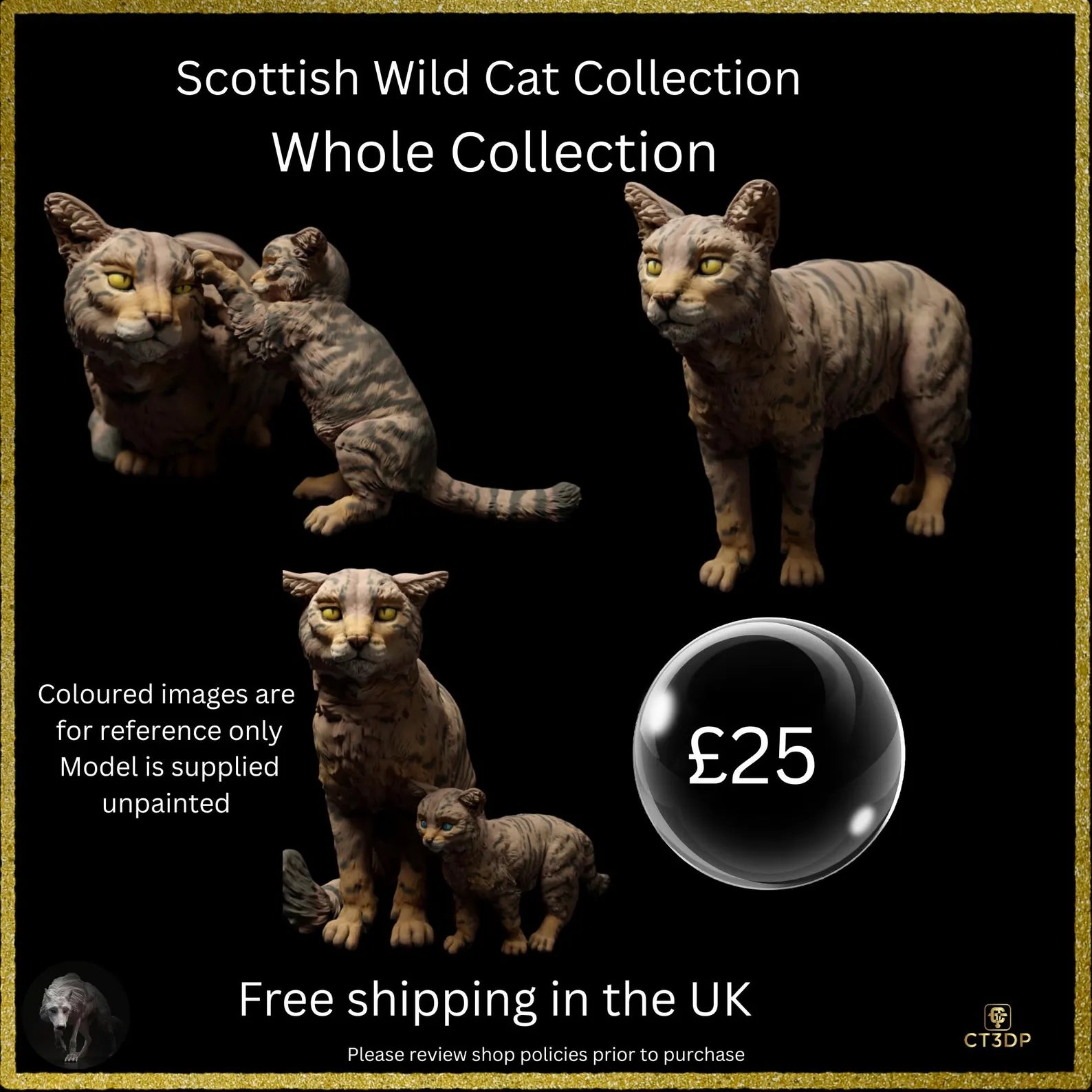 Scottish Wild Cat Collection with prices and free shipping information.