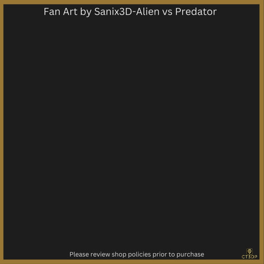 Alien Vs Predator Diorama — Sci-Fi Fan Art 3D Printed Resin Model